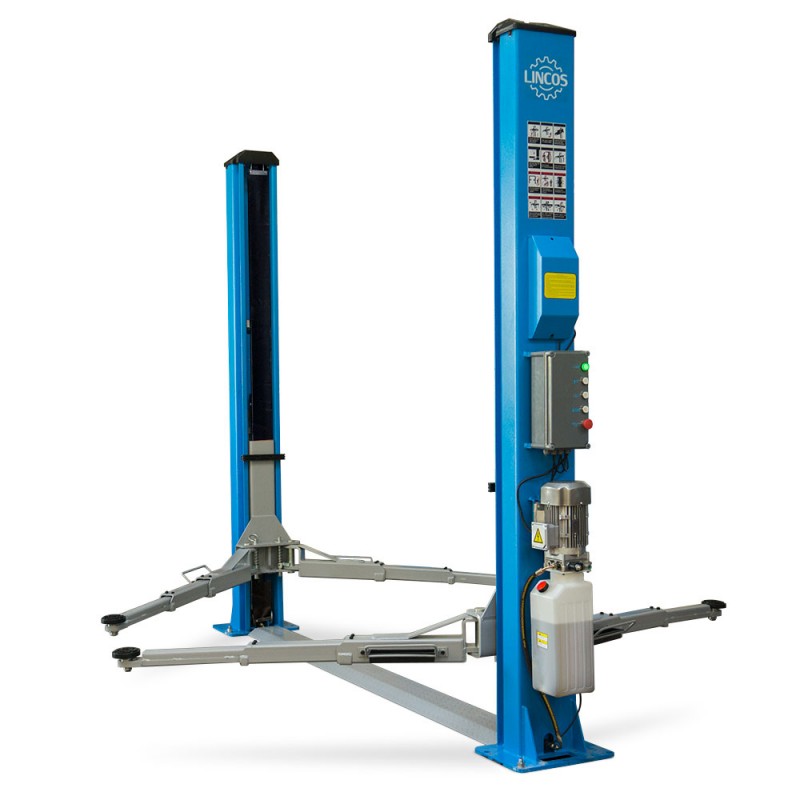 Lincos elektro-hidraulikus kétoszlopos csápos emelő 4,5T 230V autómata